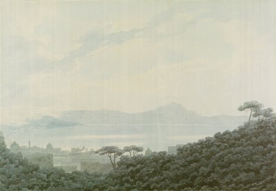 La bahía de Nápoles desde Capodimonte, Italia, c.1790 de John Robert Cozens